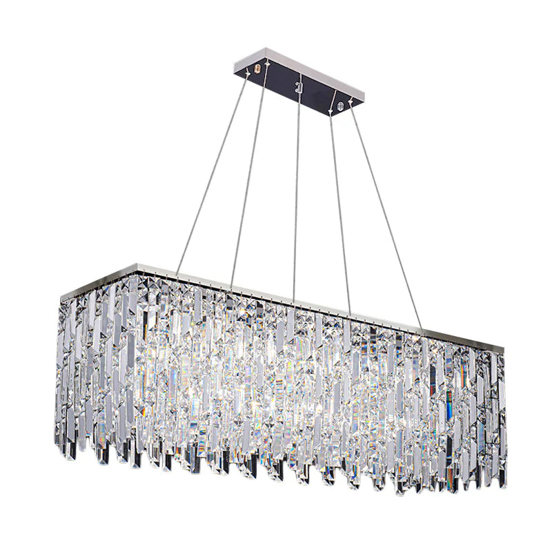 Rectangle crystal chandelier