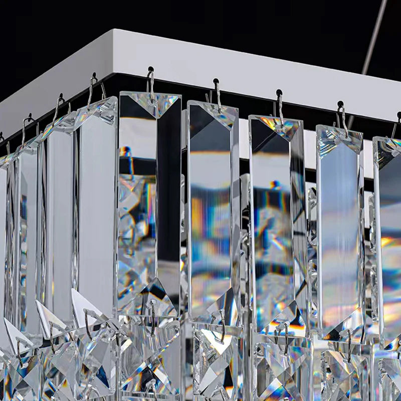 Rectangle crystal chandelier