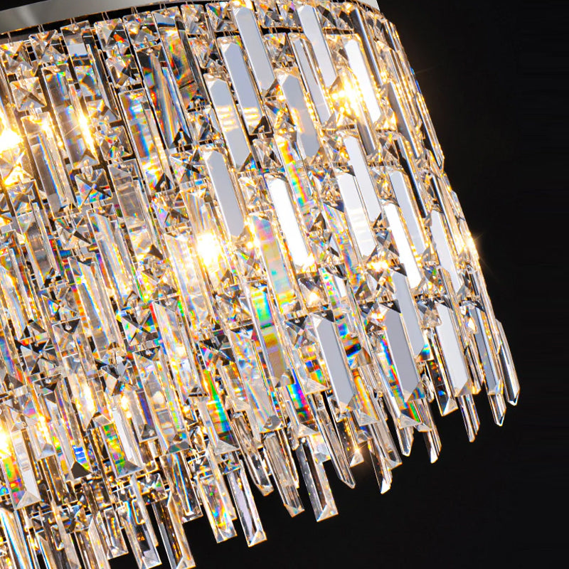 Rectangle crystal chandelier