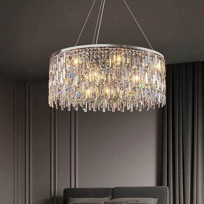 round crystal chandelier