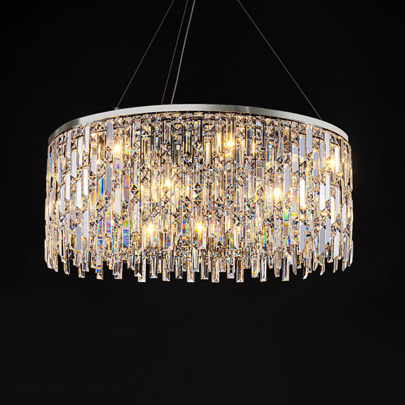 round crystal chandelier