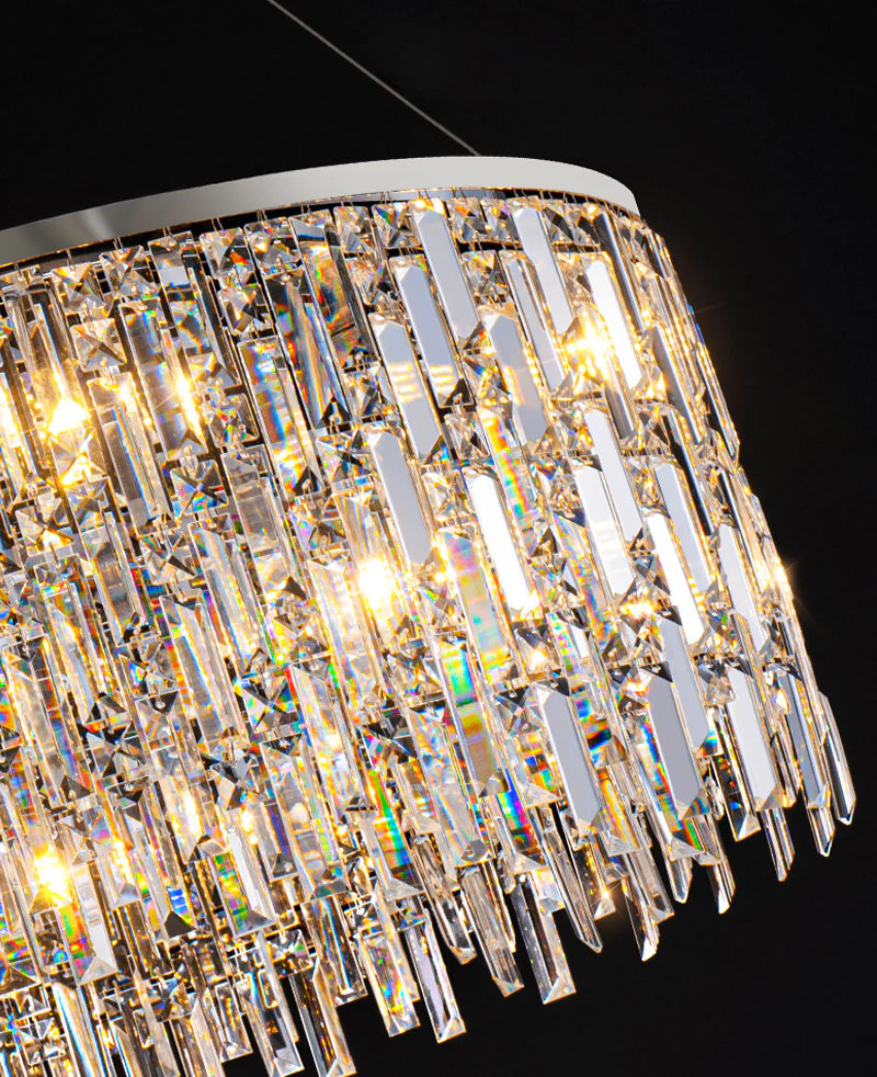 round crystal chandelier