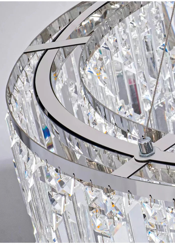 round crystal chandelier