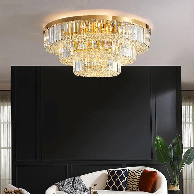 round ceiling crystal chandelier Starry