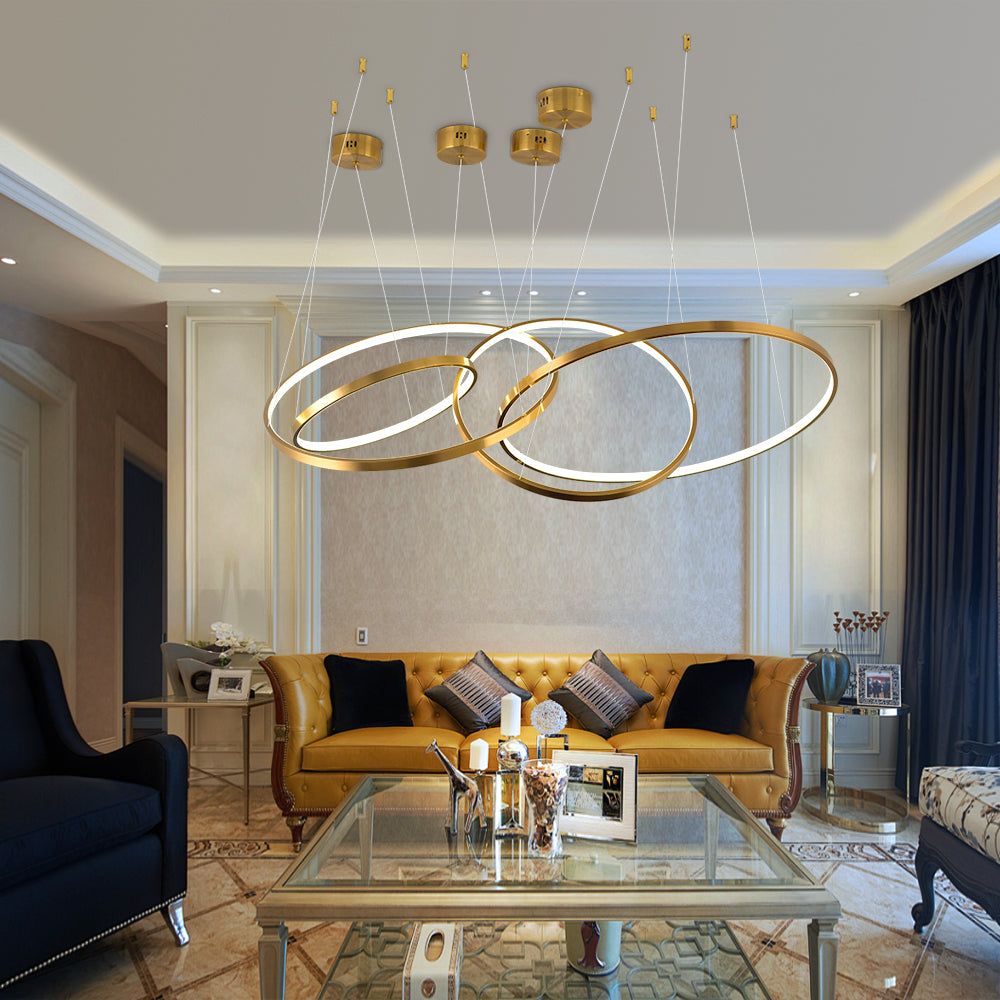 rings staircase chandelier Stunning