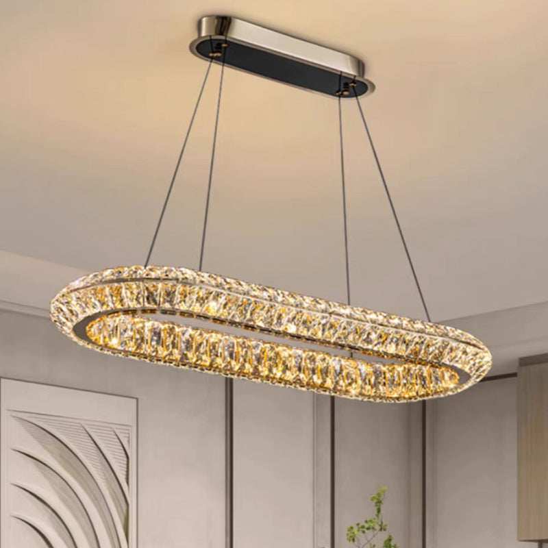 oval crystal chandelier Symphony Pendant