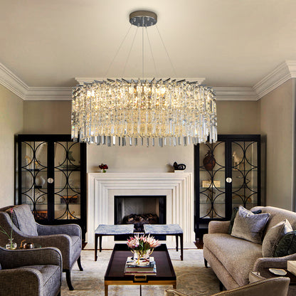 round crystal chandelier for living room