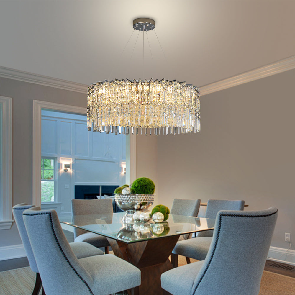 bedroom round crystal chandelier