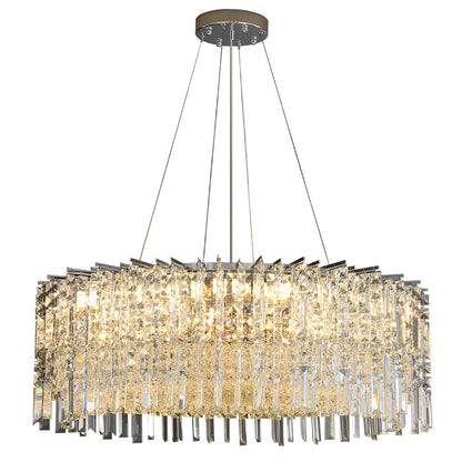 round crystal chandelier