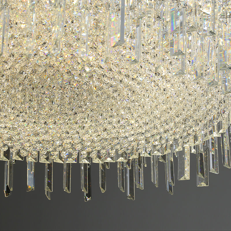 round crystal chandelier