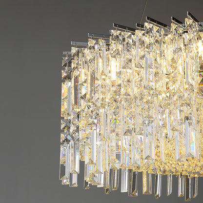 round crystal chandelier