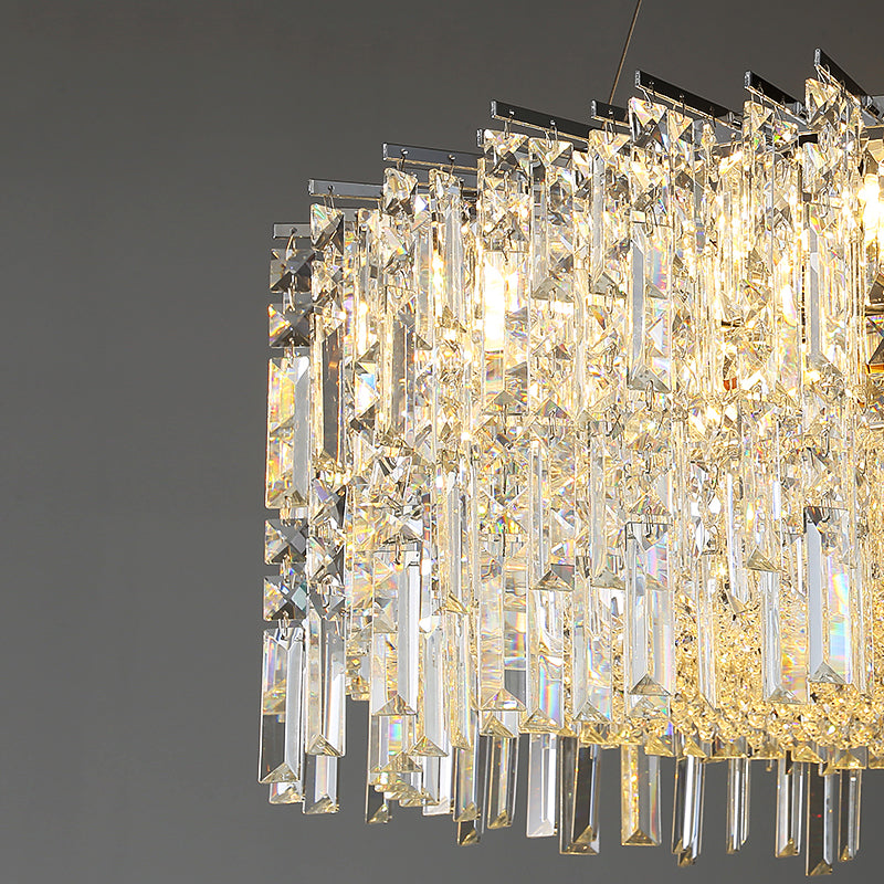 round crystal chandelier