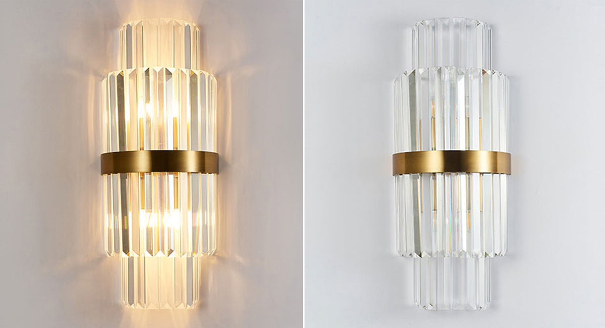 Vera Sconce-Modern Gold Crystal Wall Lamp