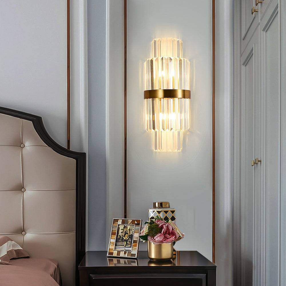 Vera Sconce-Modern Gold Crystal Wall Lamp