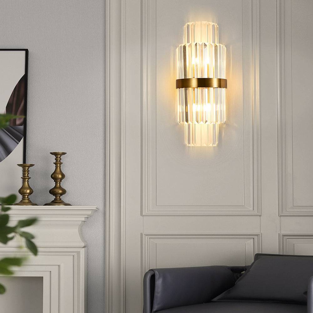 Vera Sconce-Modern Gold Crystal Wall Lamp