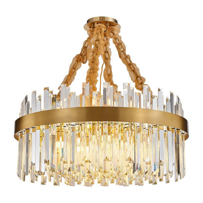 Golden crystal living room chandelier lgnis yoogee