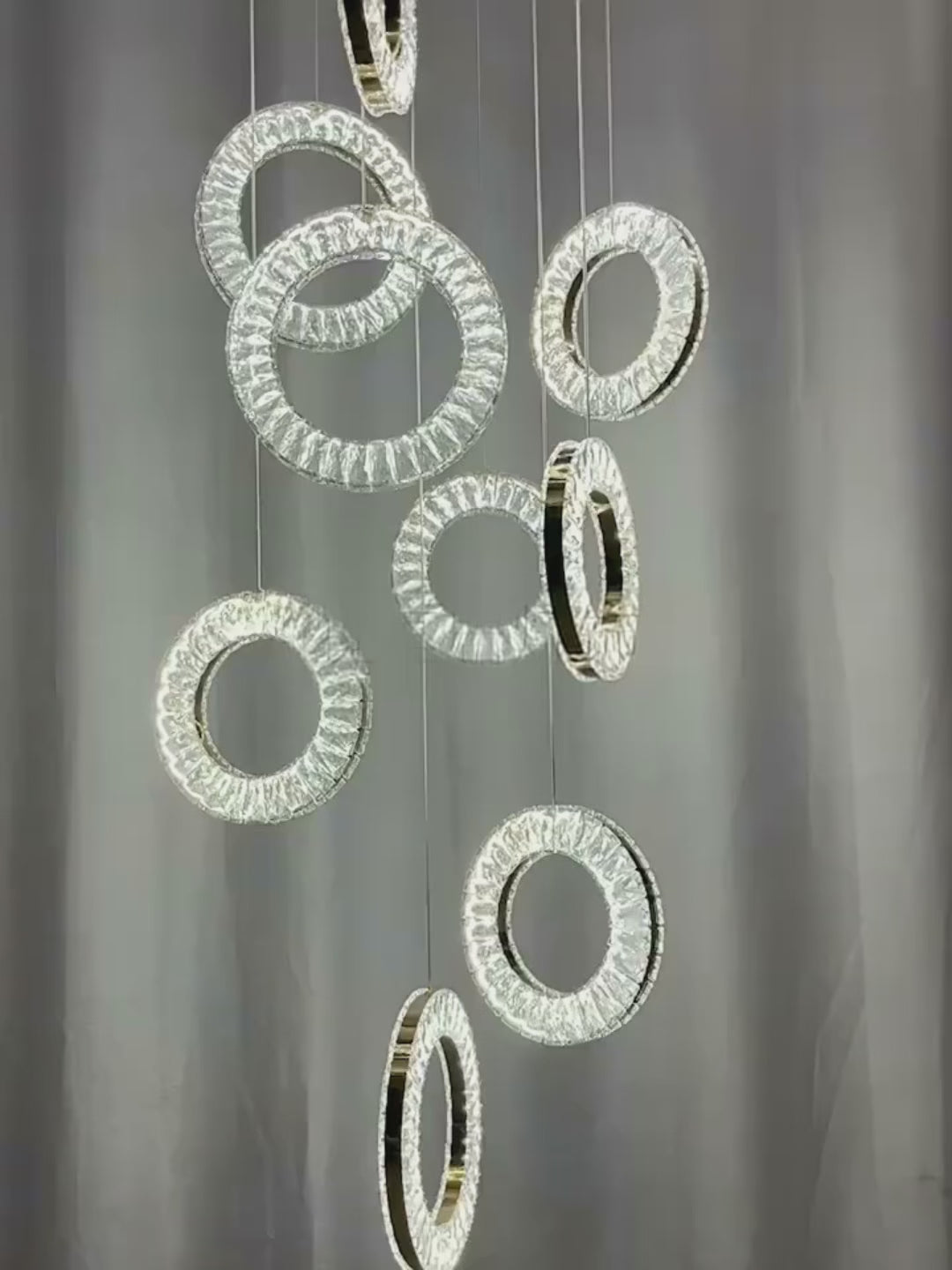 rings crystal chandelier Spectacle Staircase video