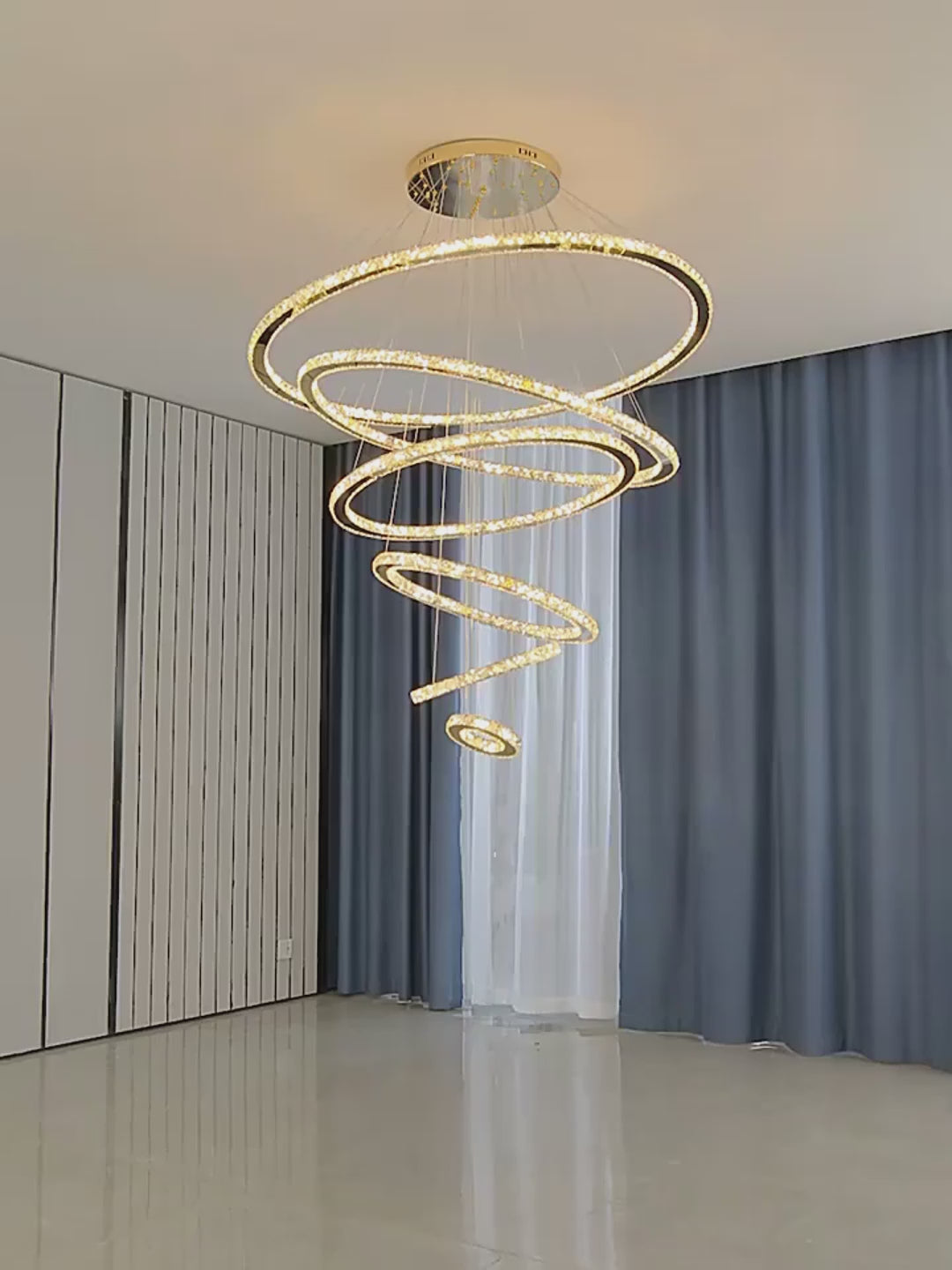 rings crystal ceiling chandelier Prosperous video