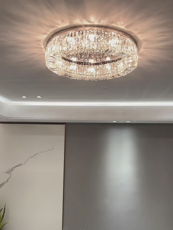 living room crystal chandelier Glossy Ceiling video