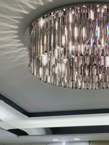 ceiling crystal living room light video Circular Ceiling