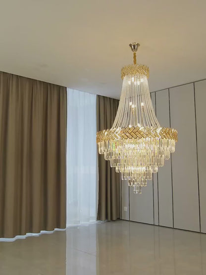 staircase crystal chandelier Magnificent video