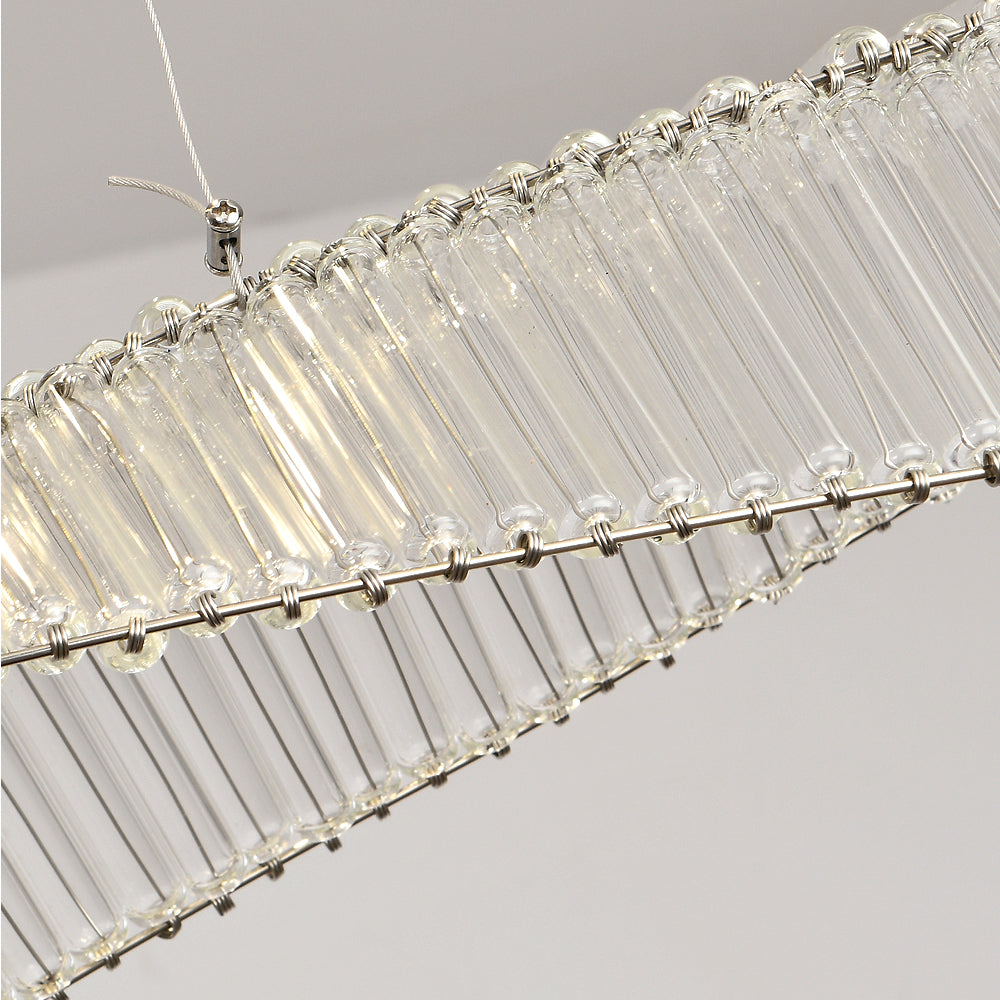 Creative glass restaurant chandelier streamers